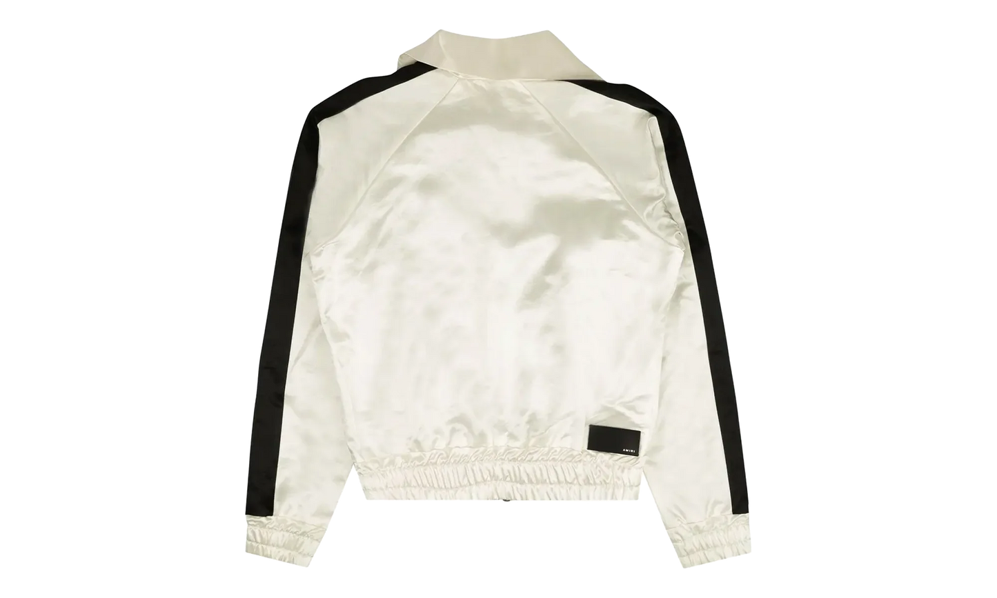 Full Zip Satin Track Jacket "White" MJT001 111 WHIT
