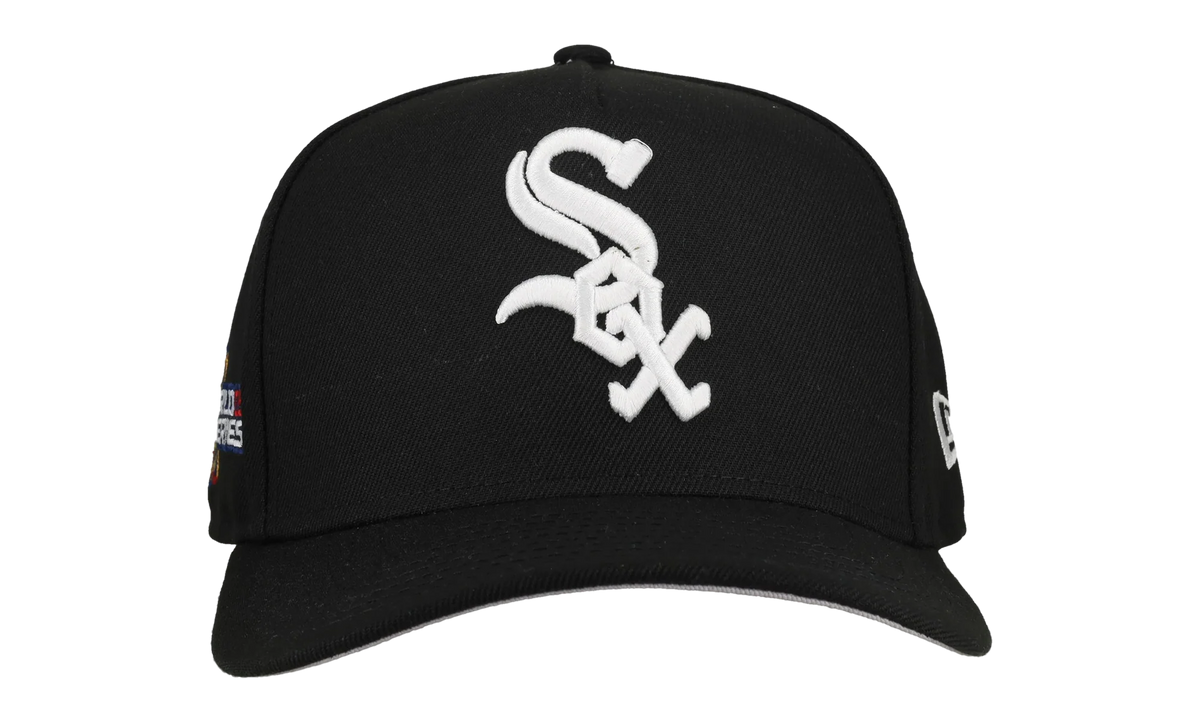 9FIFTY Chicago White Sox 2003 Team Color A Frame Snapback Hat "Black (Grey Brim)" NE471