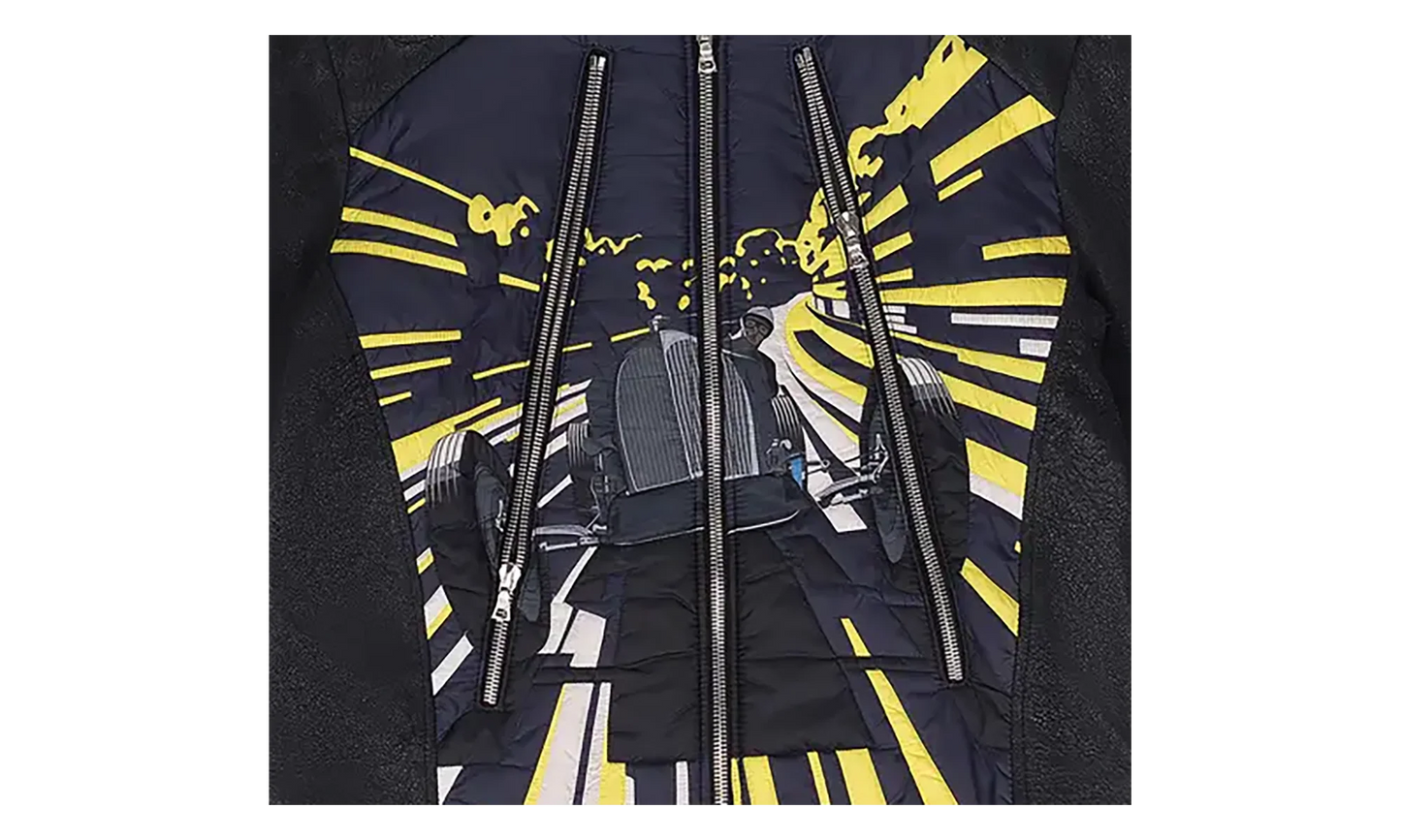 Leather Racing Jacket "Black / Yellow" LRJ001