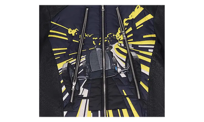 Leather Racing Jacket "Black / Yellow" LRJ001