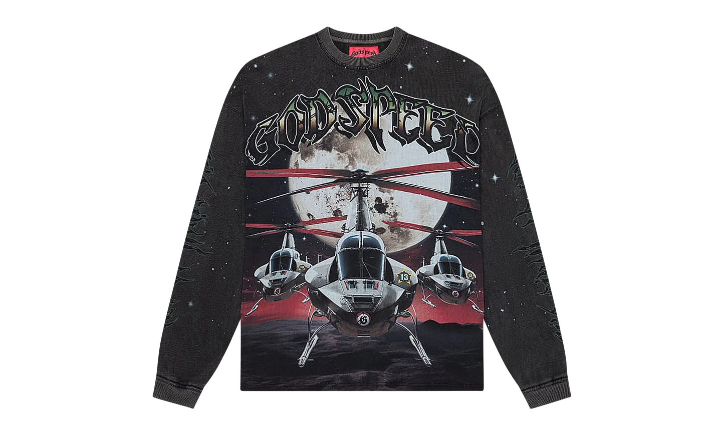 Air-Strike long sleeve t-Shirt "Black Wash" 40V4IZ34
