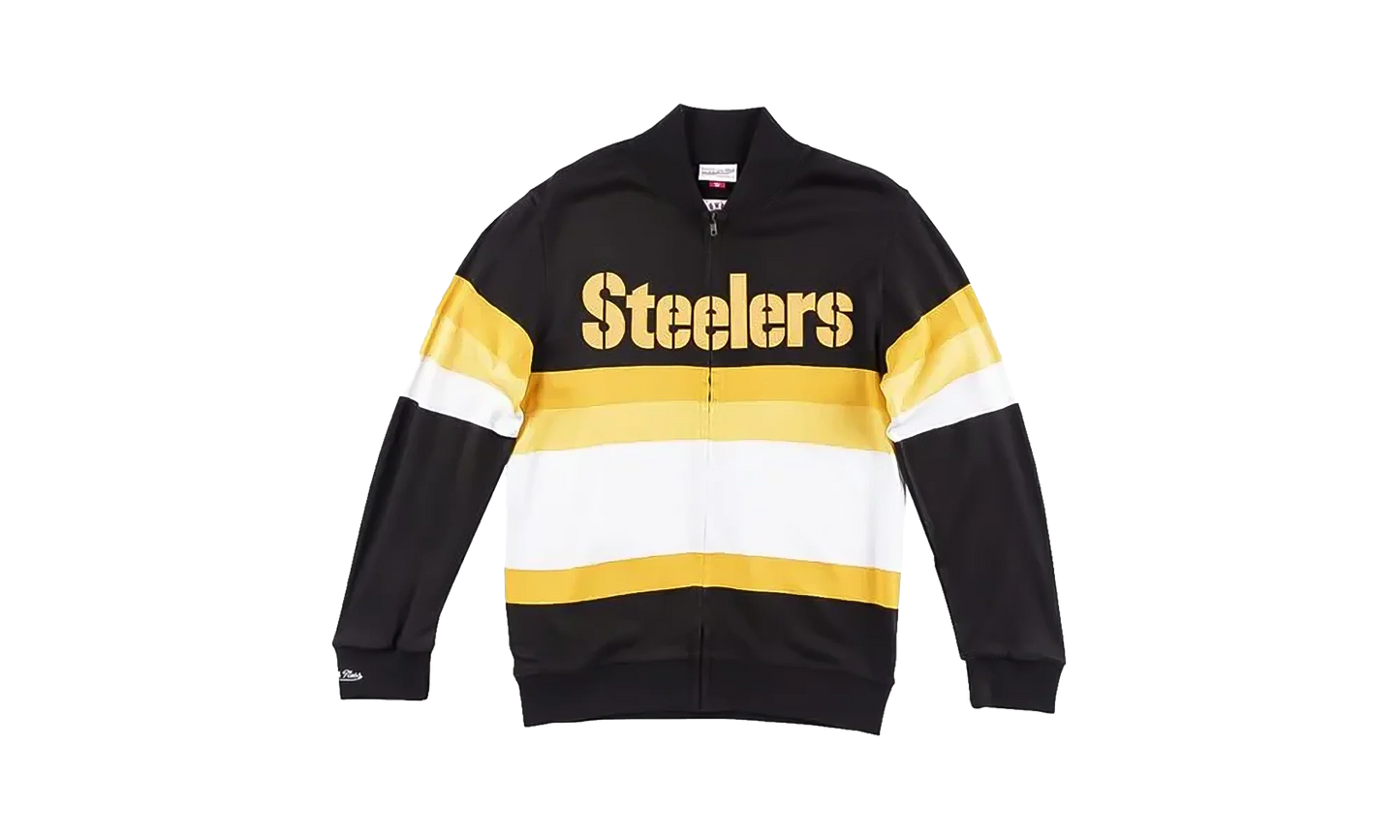 NFL Front Stripe Full Zip Sweater "Pittsburgh Steelers - Black" SWTRAJ18024 PSTBLCK