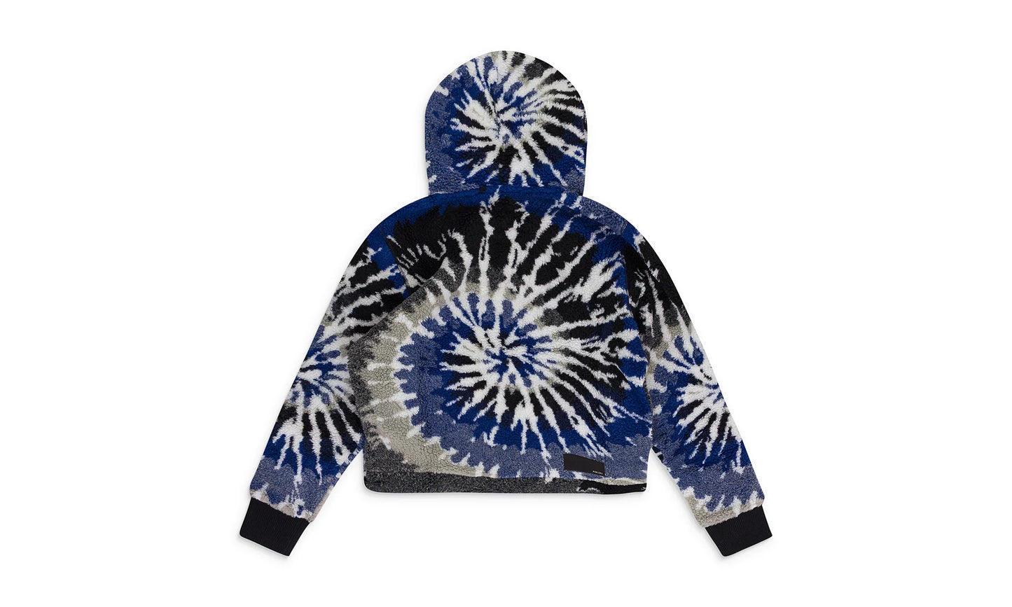 Tie Dye Polar Fleece Hoodie "Blue / Black" PS22MKF015 BLUE BLACK