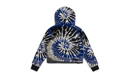 Tie Dye Polar Fleece Hoodie "Blue / Black" PS22MKF015 BLUE BLACK