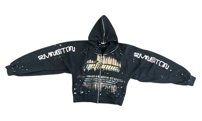 Radical Paper Rose Zip Hoodie "Mechanic Black" RDCL HD08 MECH