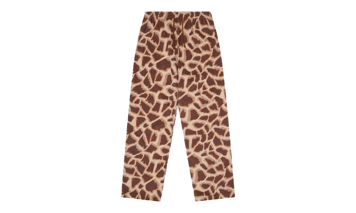 Faux Fur Giraffe Print Sweatpant "Brown" DT540