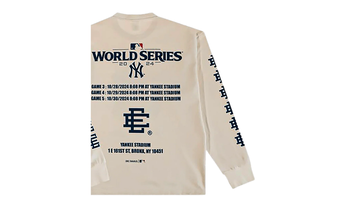 EE LONG SLEEVE T-SHIRT "YANKEES WORLD SERIES - Cream/ Navy" EE738