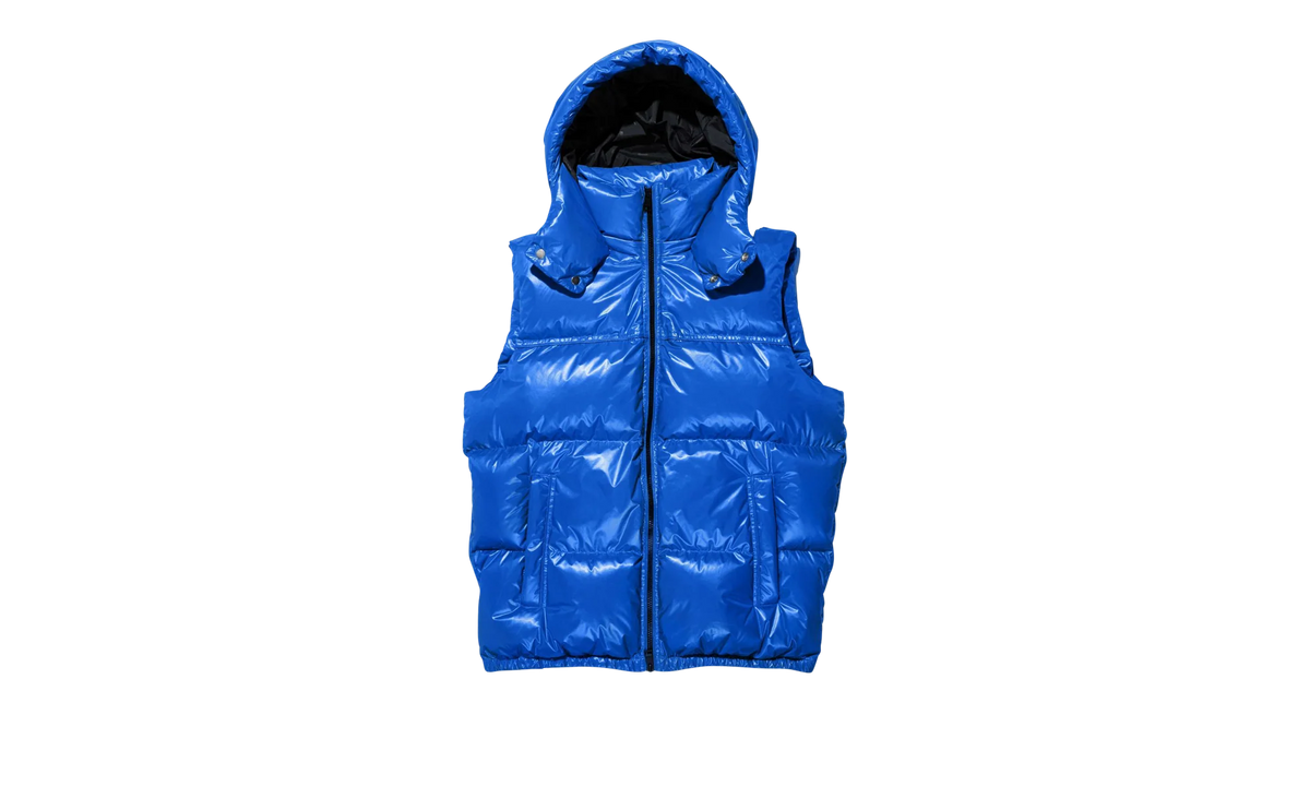 NYLON PUFFER VEST "Blue" P623 PBLV423