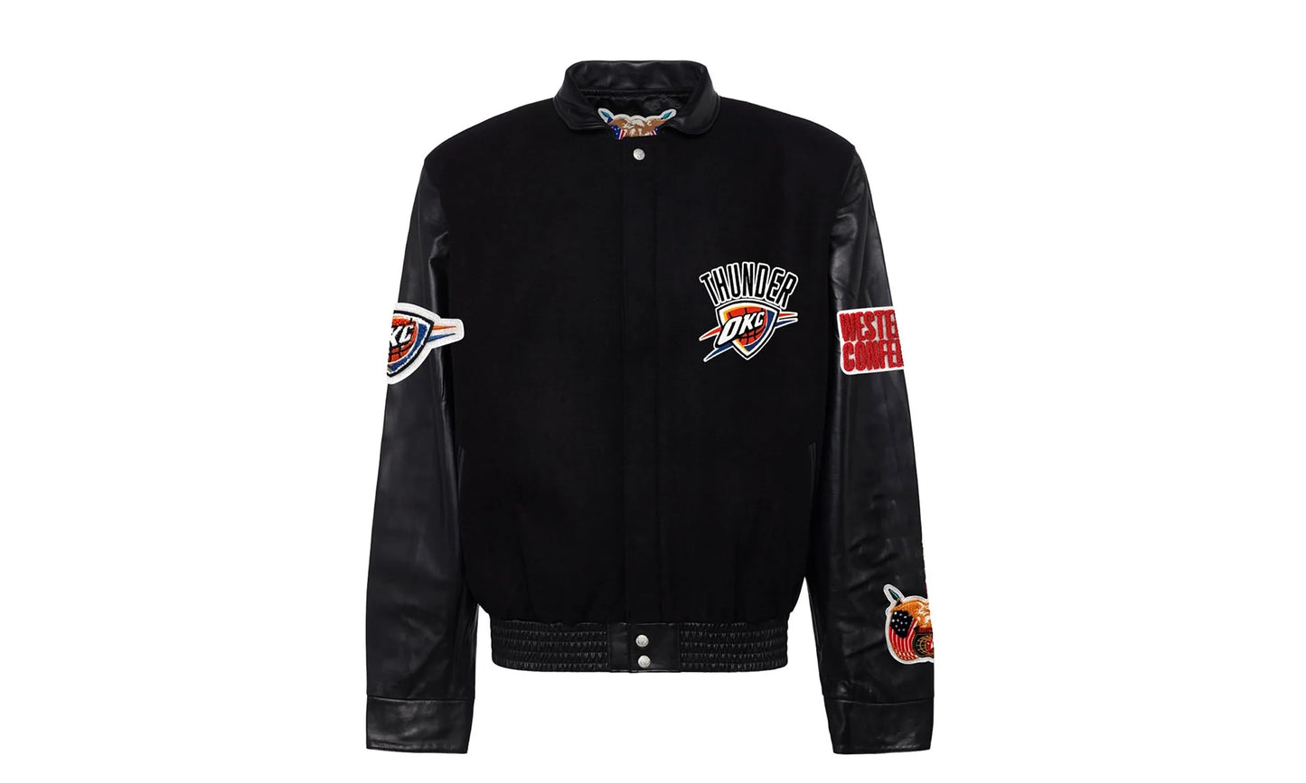 Oklahoma City Thunder Wool & Leather Varsity Jacket "Black" NBA OKL THU 105