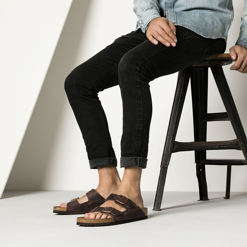 Arizona Oiled Leather Sandal in Habana