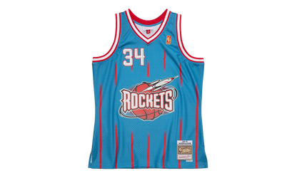 NBA Hakeem Olajuwon Reload 2.0 Swingman Jersey "1996 Houston Rockets - Blue" SMJYGS20080 HROLTBL96HOL