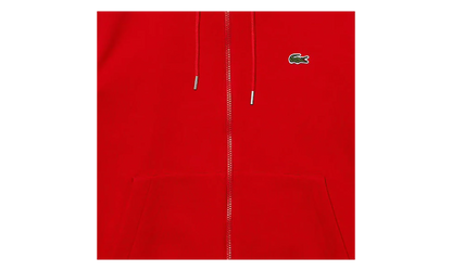 Fleece Zip-Up Hoodie "Red / Beige / Navy" SH6885 51 1FU
