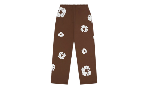 Cotton Wreath Open Hem Sweatpants "Brown" DT422