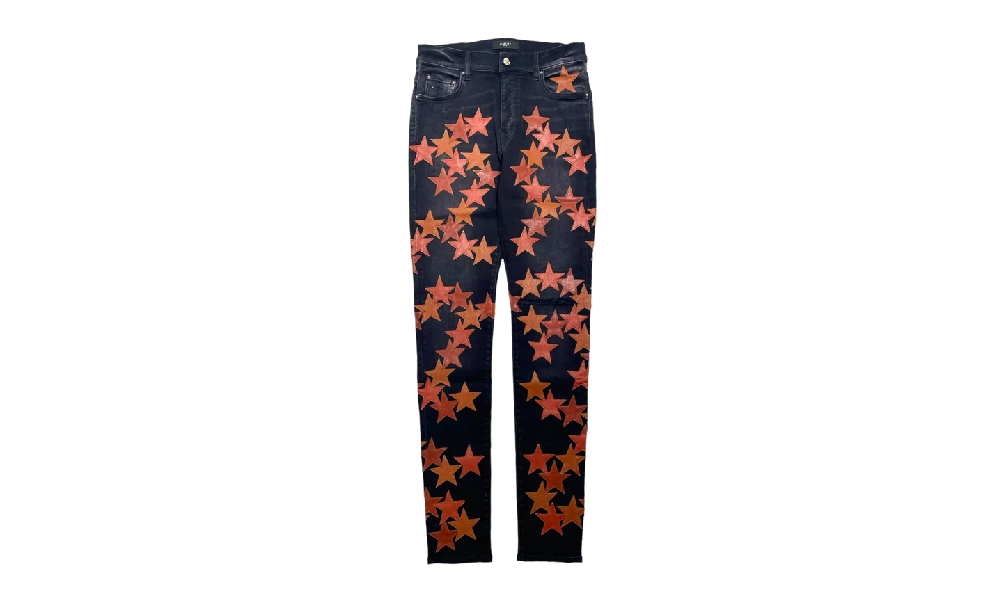 Leather Star Patch Jeans "Chemist - Aged Black" SS22MDS022 23