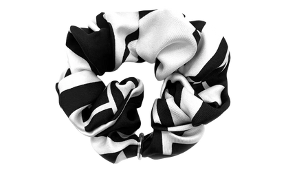 Silk Scrunchie "Black / White" CHRM0862