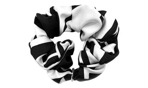 Silk Scrunchie "Black / White" CHRM0862