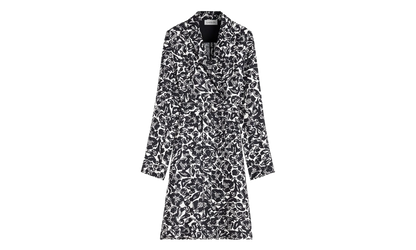 SILK FLORAL WRAP MIDI DRESS "Black" RW DR0013 5615 P23 10