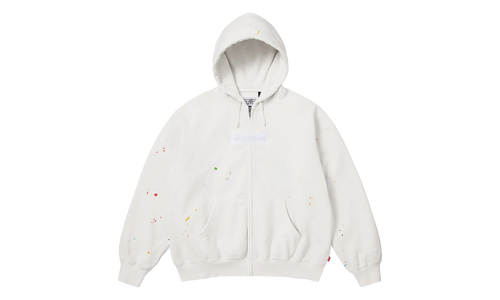 MM6 Maison Margiela Box Logo Zip Up Sweatshirt "SS26 - White" SU27171
