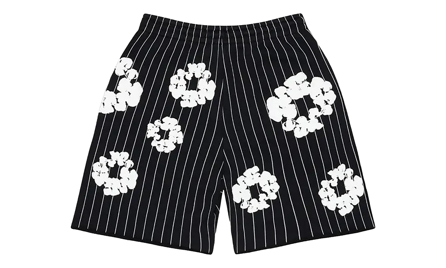 Pinstripe Wreath Sweatshorts "Black" DT538
