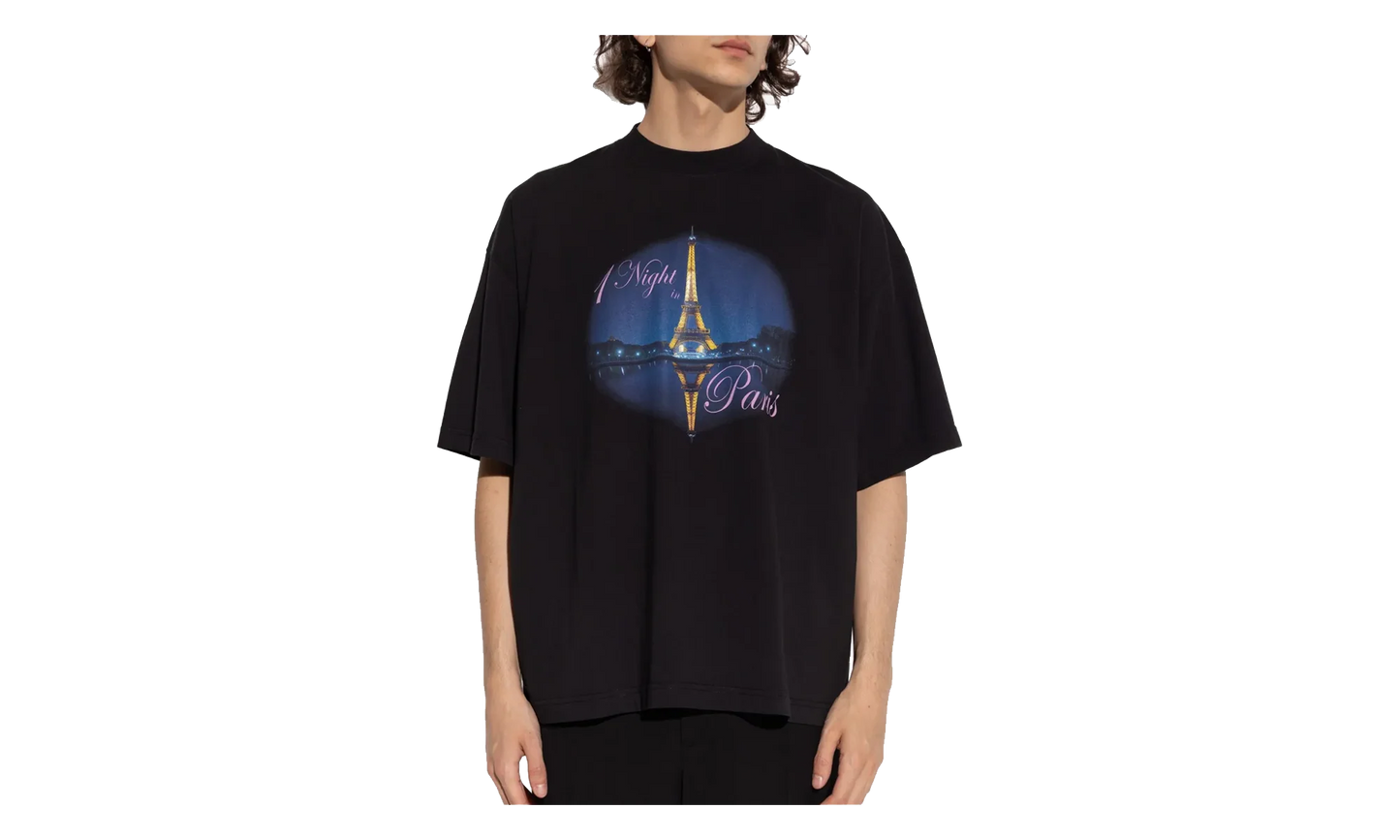 Night in Paris Oversized T-Shirt "Washed Black" UH76TR410B WASH