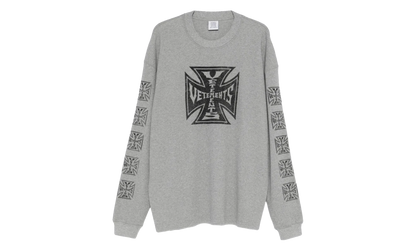 Biker Cross Waffle Long-Sleeve "Grey Melange" ME76LS181G GREY