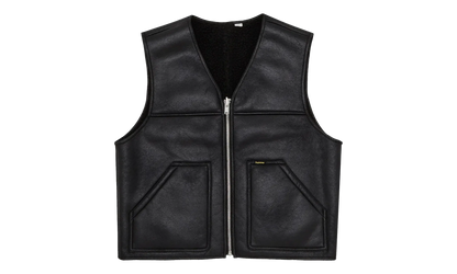 Reversible Faux Shearling Work Vest "FW24 - Black" SU27215
