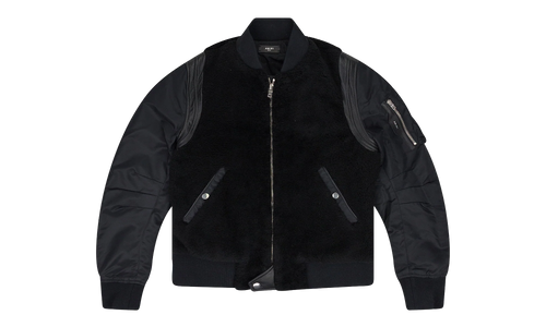 Shearling Bomber Jacket "Black" PS22MLJ026_BLACK