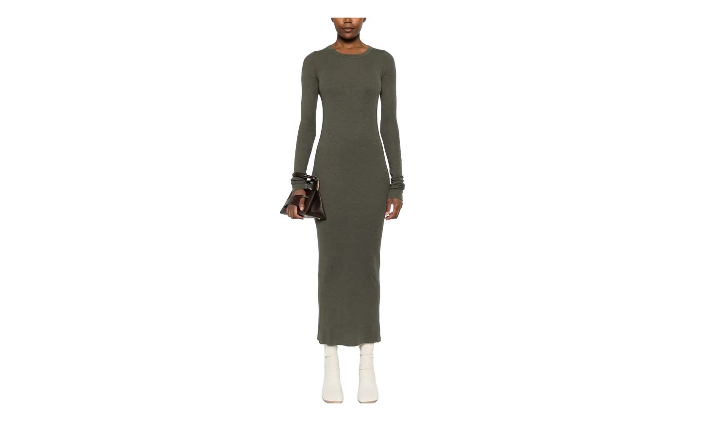 Abito Rib Long-Sleeve Dress WMNS "Bosco" RP02E4546 RJR 25