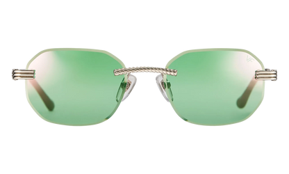 Hustler Rimless Drill Mount 24KT "White Gold / Powder Green Flash Purple" DMHU2 0050 44D2