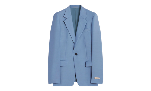 VIRGIN WOOL SINGLE-BREASTED JACKET "BLUE" RM JA0007 5858 P24 134
