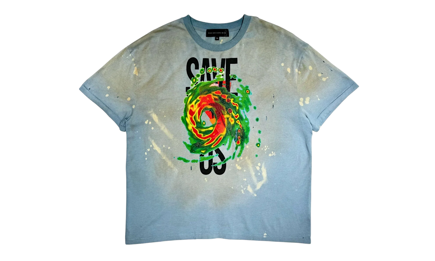 Who Decides War Save Us Short Sleeve Tee Shirt Blue "Sky / Multicolor" 231389M213074