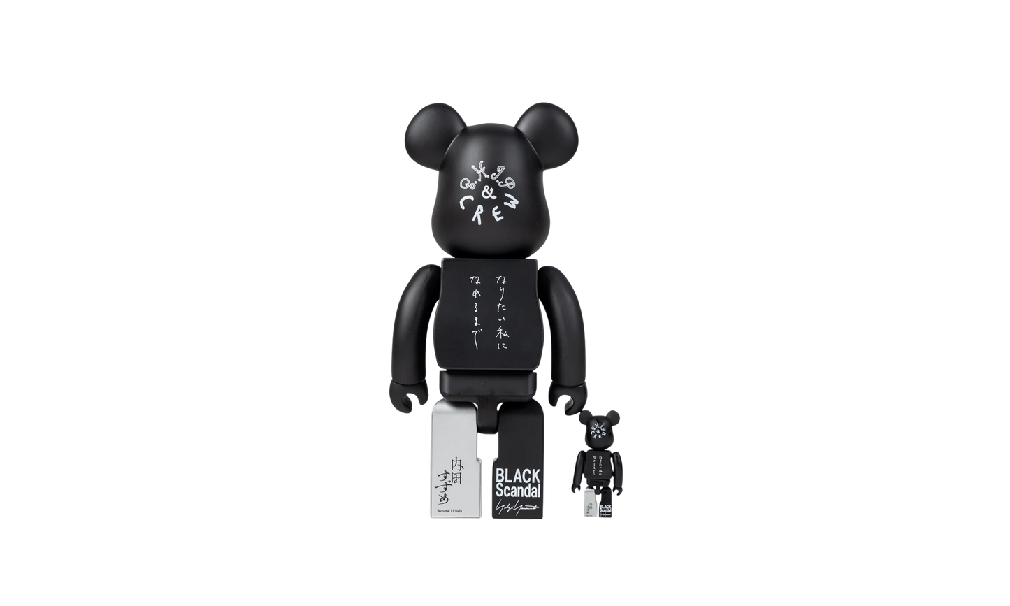Until I Want To Be 100% and 400% Bearbrick "Black Scandal x Yohji Yamamoto x Suzume Uchida x SHIP & Crew" MEDI0101