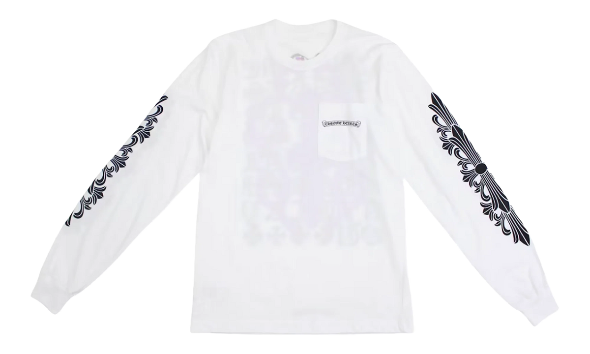 Eye Chart Dagger Longsleeve T-shirt "White" CHRM0855