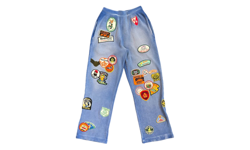 Gentlemen'S Waffle Sweatpants "Blue" BWA88