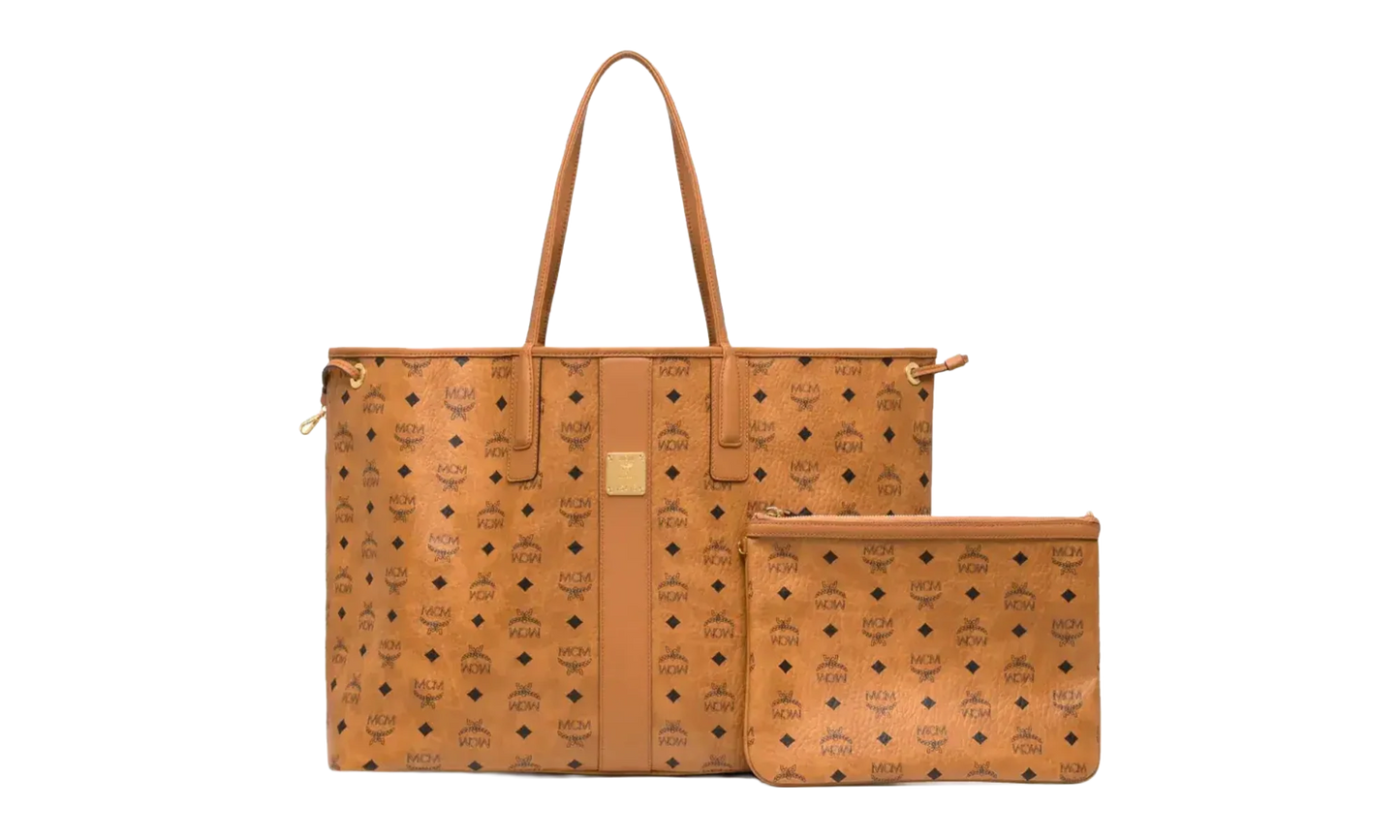 Large Liz Shopper in Visetos "Cognac" MWPCSVI02CO001