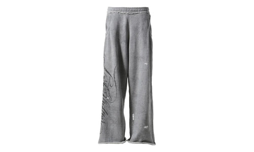 Distressed Script Sweatpants "Grey" 10062659