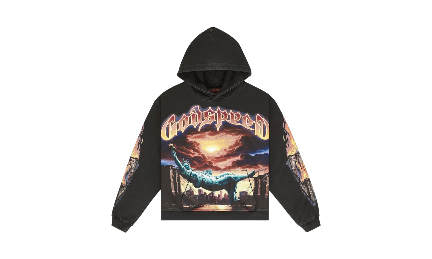 Burnt Bridges Hoodie "Black Wash" HTCQM68E