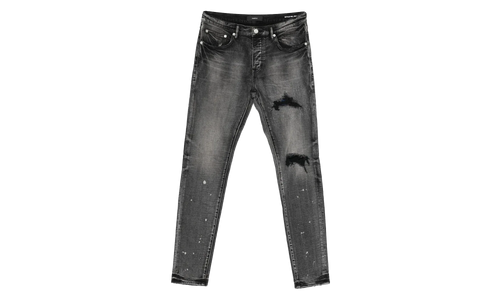 P001 Plaid Patch Jeans "Washed Black" P001 SYDB425