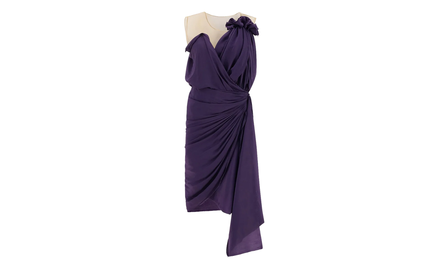 DRAPED MINI DRESS "RAISIN" RW DR0121 4778 E22 79