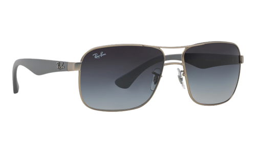 Square Sunglasses "MATTE SILVER" RB3516-019-8G_59