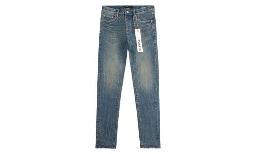 Crackle Coated Denim "Mid Indigo" P001 SICR424