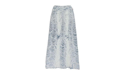 DENIM SHREDDED LONG SKIRT BLUE "Blue" A139350BNCG8NY
