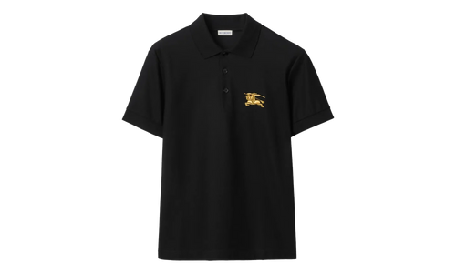 Metallic Equestrian Knight Polo Shirt "Black" 8119008