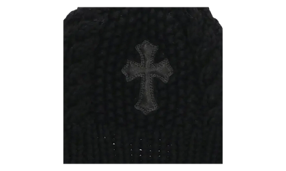 Leather Cross Patch Beanie "Black" CHRM0768