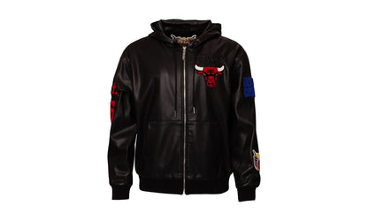 Chicago Bulls 1966 Lightweight Vegan Zip-Up Hooded Jacket "Black" NBA 147BLKDE BULLS
