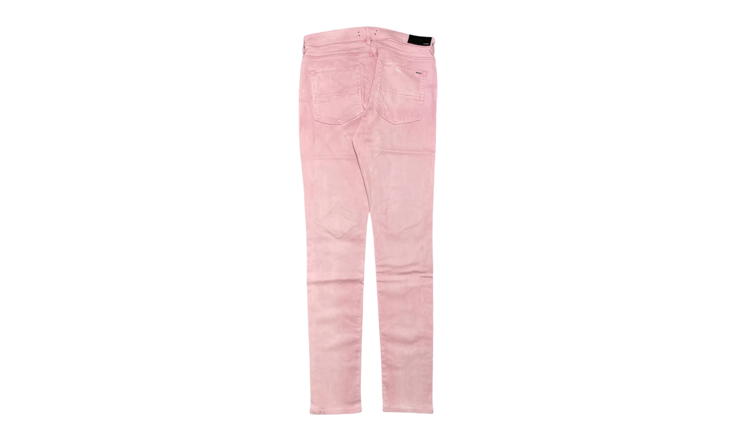 MX1 Leather Patch Sprayed Jeans "Pink White" SS23MDS013 651