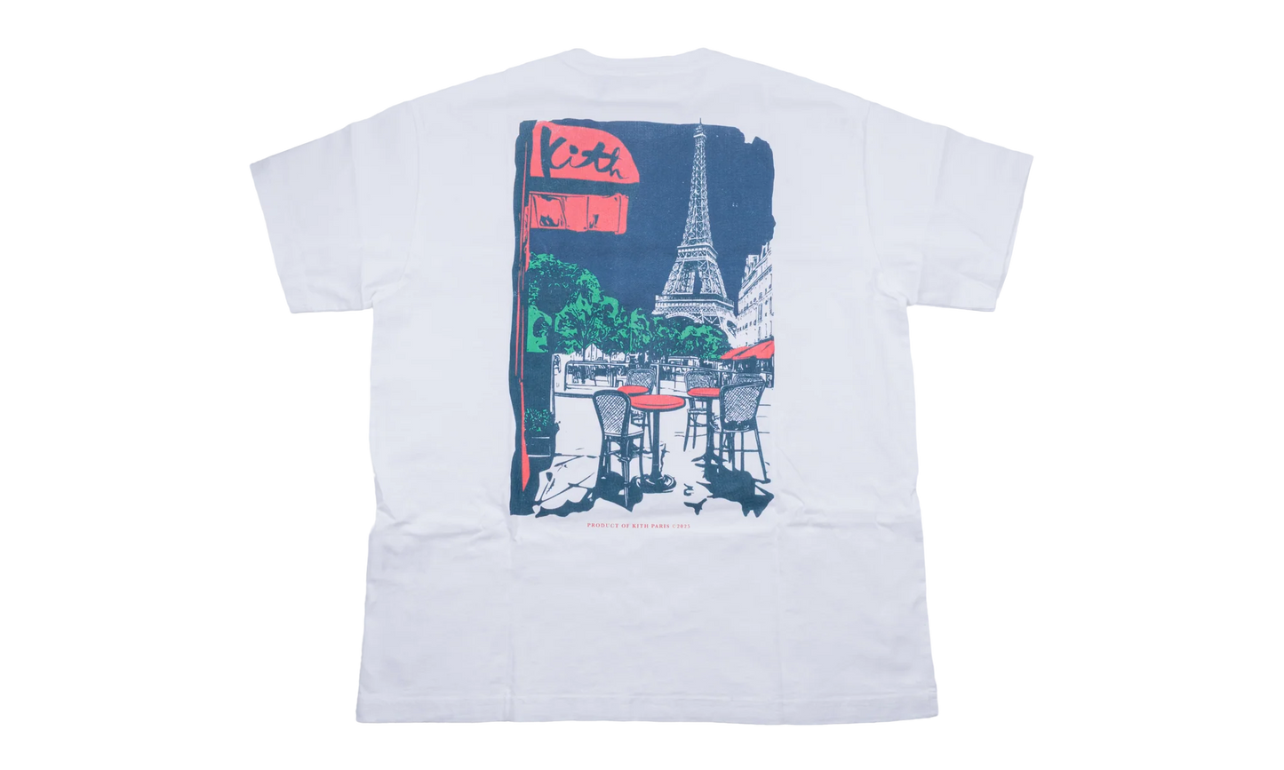 Paris Eiffel Cafe Logo Tee "White" KHM034690 101