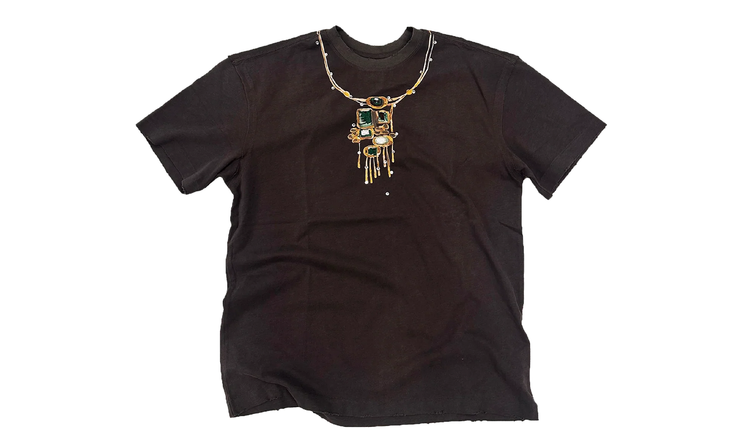Gemstone Necklace Print T-Shirt "Dark Grey" BC24SSTE02 DRKGREY