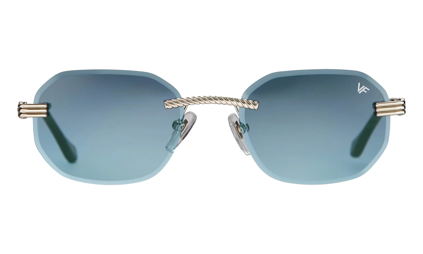Hustler Rimless Drill Mount 24KT "White Gold / Grape Blue" DMHU2 0053 42A7