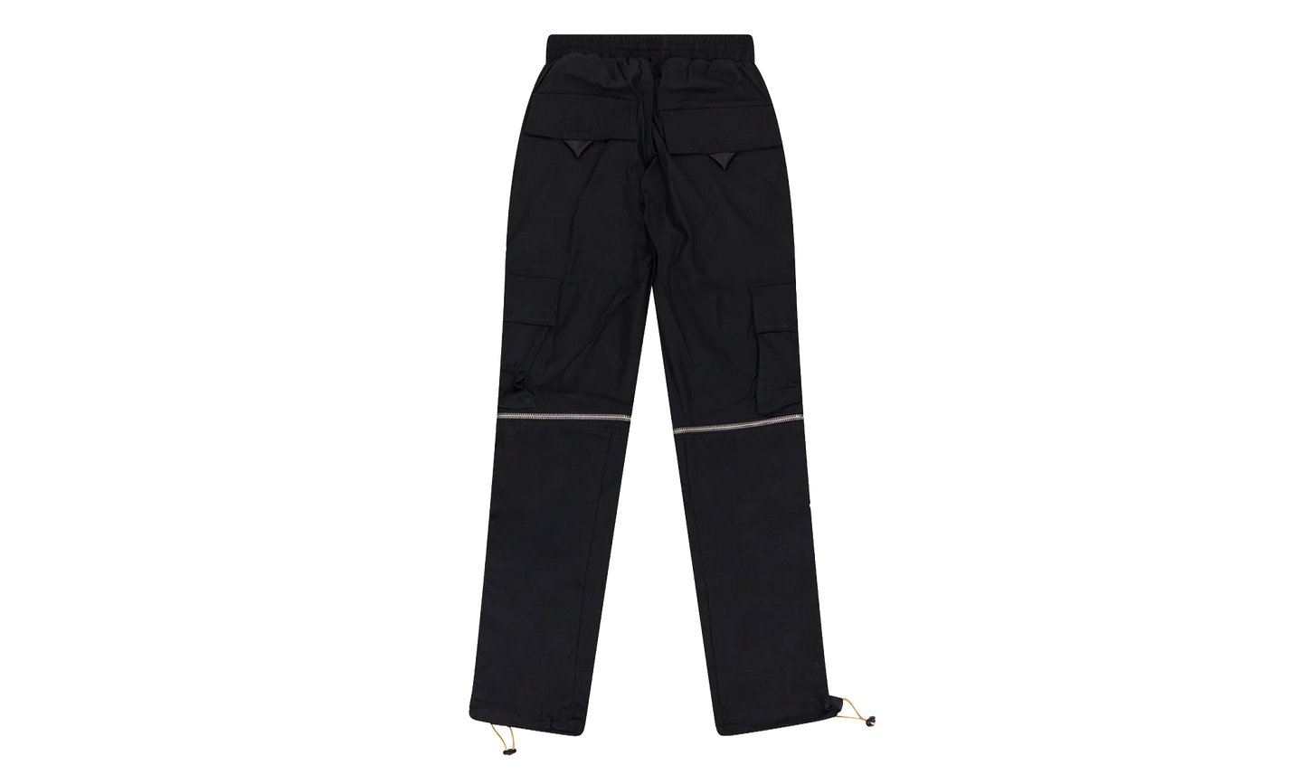 Knee Zip Cargo Pants "Black" BKZ001